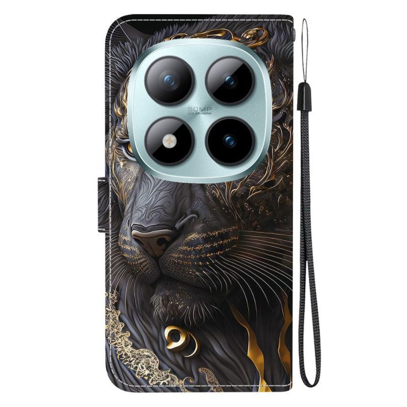 Housse Xiaomi Redmi Note 15 Pro Plus 5G / Poco M8 Pro 5G Lion Noir et Or