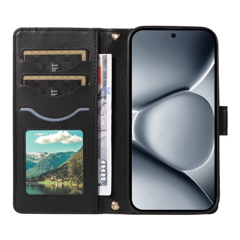 Housse Xiaomi Redmi Note 15 Pro Plus 5G / Poco M8 Pro 5G Matelassée avec Lanière et Bandoulière