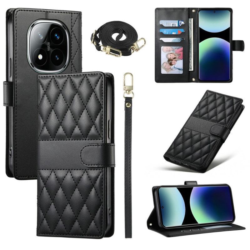 Housse Xiaomi Redmi Note 15 Pro Plus 5G / Poco M8 Pro 5G Matelassée avec Sangles