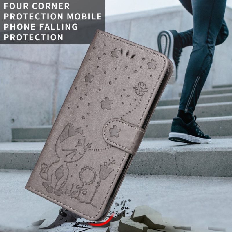 Housse Xiaomi Redmi Note 15 Pro Plus 5G / Poco M8 Pro 5G Motif Chat et Abeille