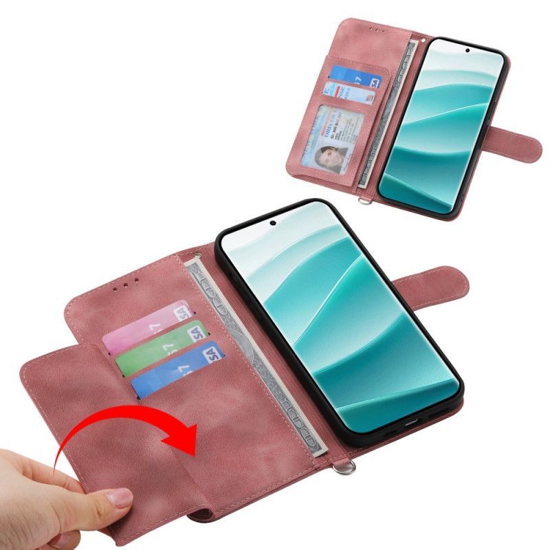 Housse Xiaomi Redmi Note 15 Pro Plus 5G / Poco M8 Pro 5G Motif Floral avec Bandoulière et Lanière