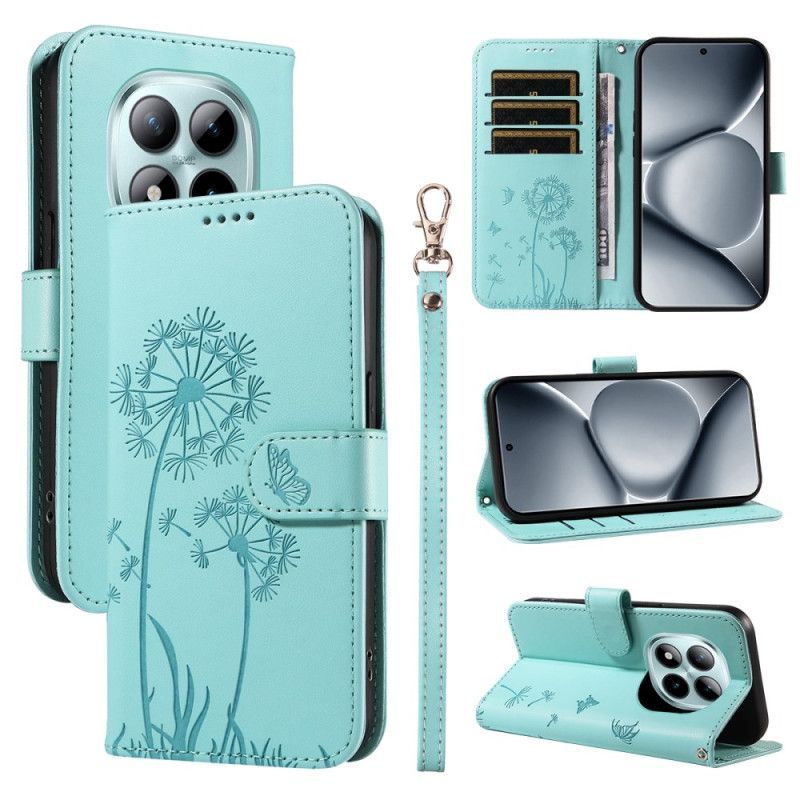 Housse Xiaomi Redmi Note 15 Pro Plus 5G / Poco M8 Pro 5G Motif Pissenlit et Lanière