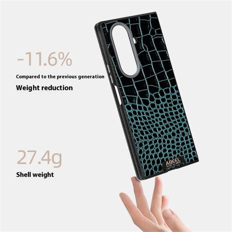 Coque Samsung Galaxy Z Fold 7 5G Compatible MagSafe Style Crocodile ABEEL