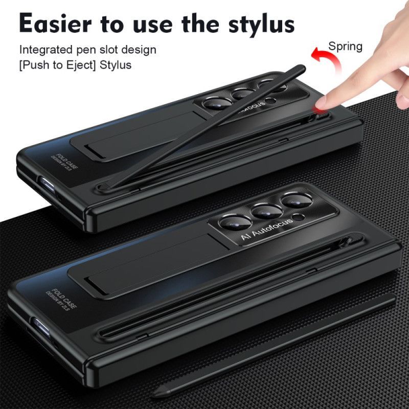 Coque Samsung Galaxy Z Fold 7 5G Effet Métal Support et Protection d'Écran