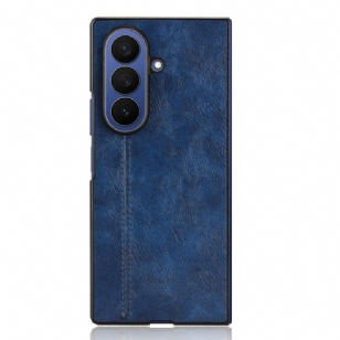 Coque Samsung Galaxy Z Fold 7 Effet Cuir Couture