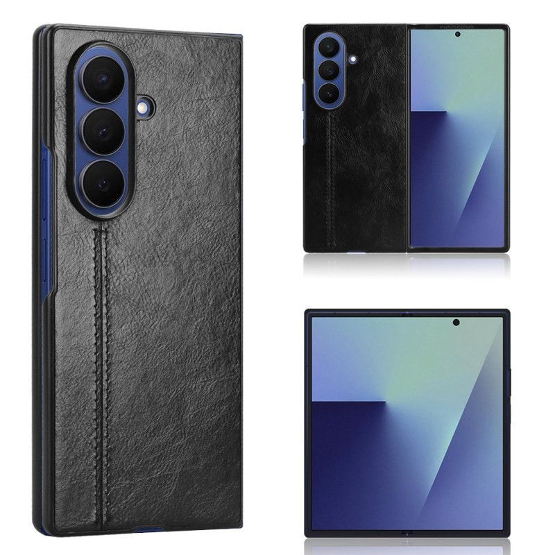 Coque Samsung Galaxy Z Fold 7 Effet Cuir Couture