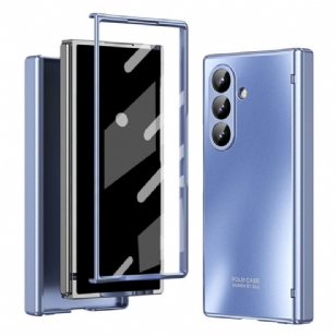 Coque Samsung Galaxy Z Fold 7 Effet Métal avec Film Protecteur d'Écran