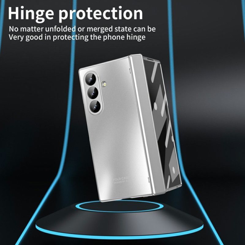 Coque Samsung Galaxy Z Fold 7 Effet Métal avec Film Protecteur d'Écran