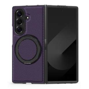 Coque Samsung Galaxy Z Fold 7 Magnétique Texturée Fibre Carbone