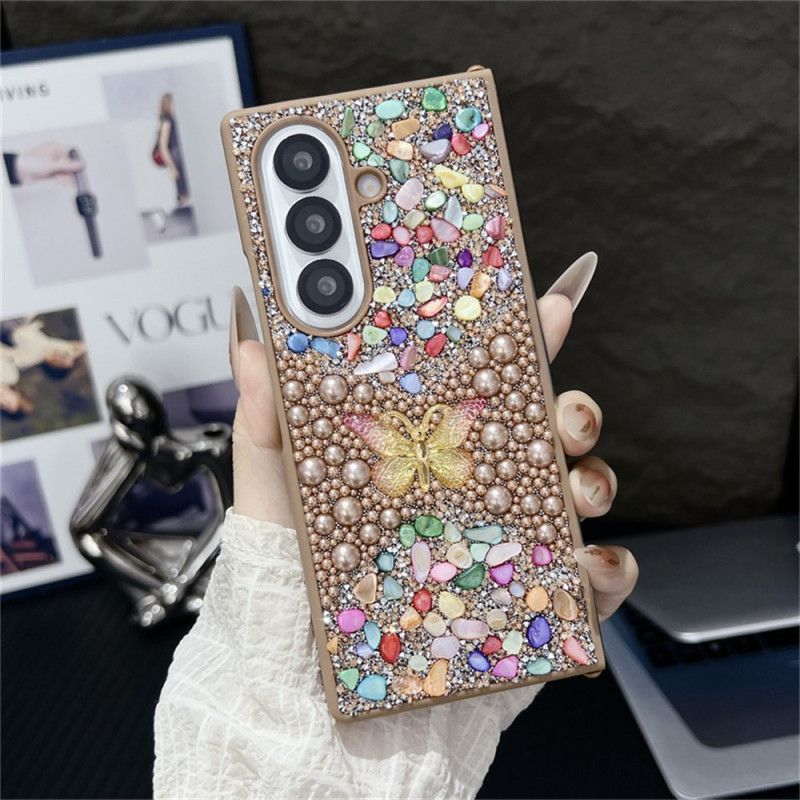 Coque Samsung Galaxy Z Fold 7 Papillon en Strass