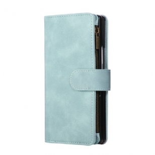 Housse Samsung Galaxy Z Fold 7 Portefeuille Effet Daim avec Bandoulière