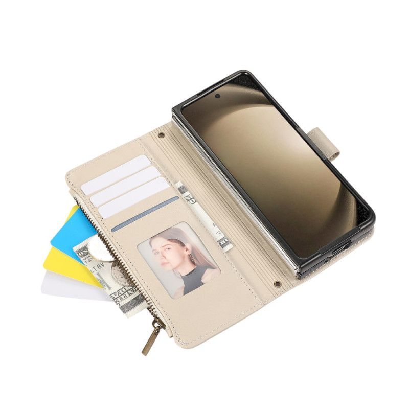 Housse Samsung Galaxy Z Fold 7 Portefeuille à Lanière
