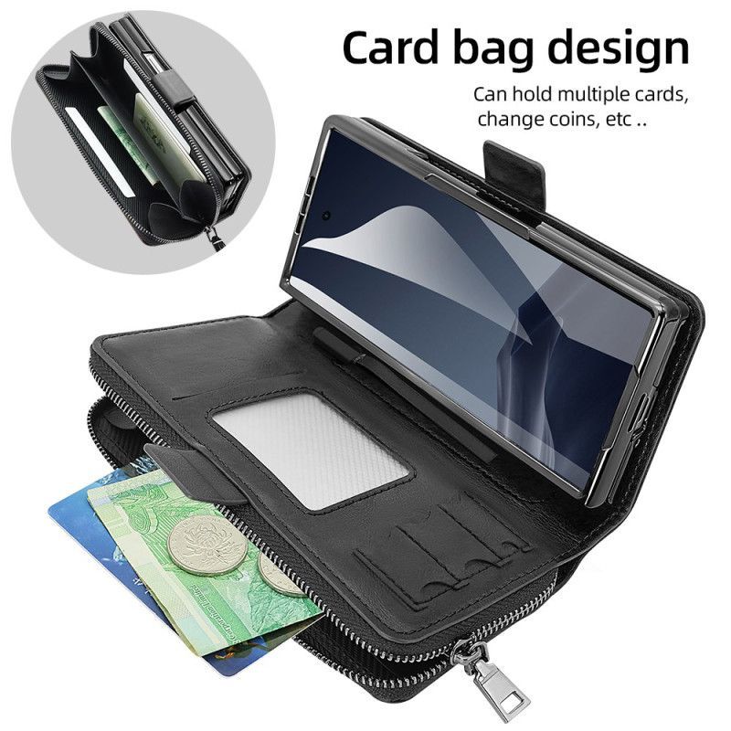 tui Samsung Galaxy Z Fold 7 Pochette Zippée et Sangle