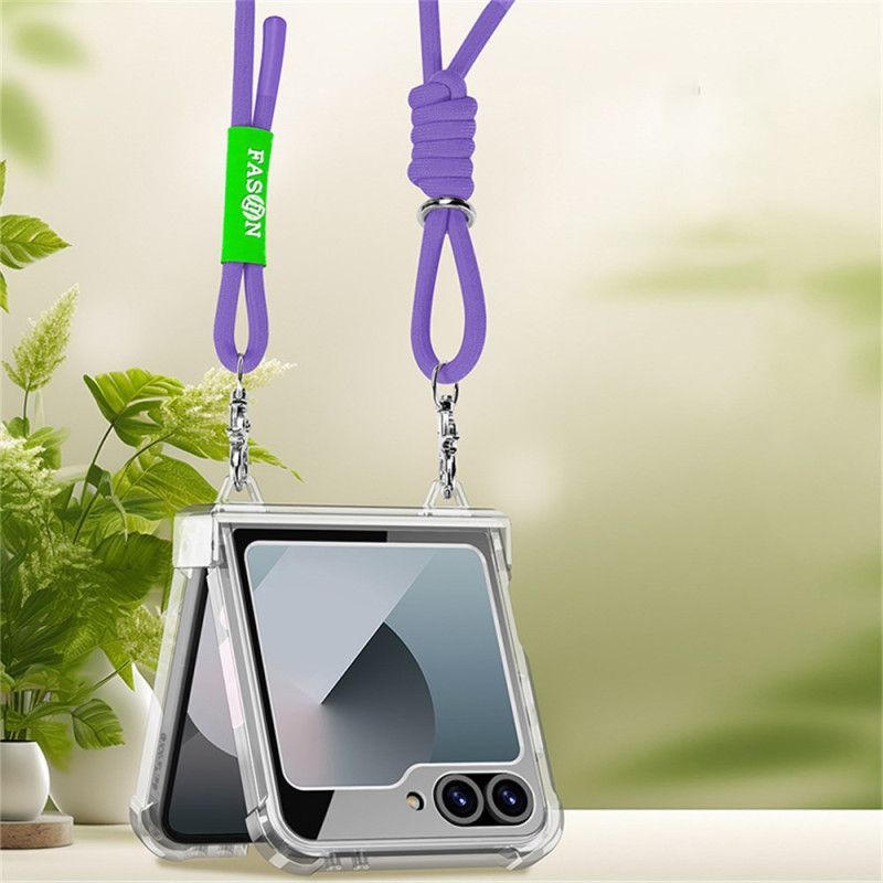 Coque à Cordon Samsung Galaxy Z Flip 7 FE / Z Flip 6 Transparente