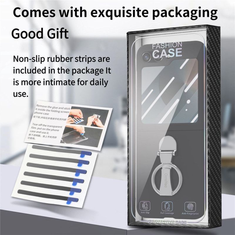 Coque Samsung Galaxy Z Flip 7 FE / Z Flip 6 Anneau-Support et Protecteur Écran Arrière