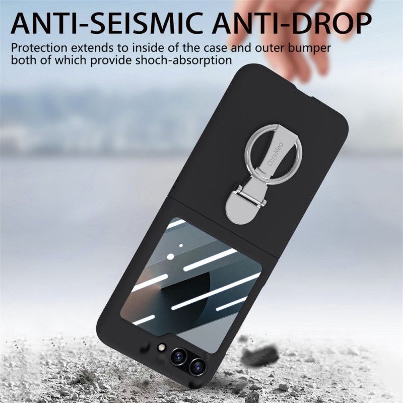 Coque Samsung Galaxy Z Flip 7 FE / Z Flip 6 Anneau-Support et Protecteur Écran Arrière