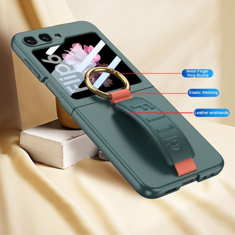 Coque Samsung Galaxy Z Flip 7 FE / Z Flip 6 Anneau-Suppport et Sangle GKK