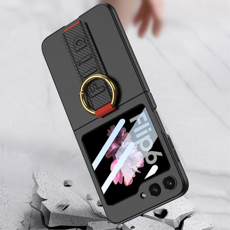 Coque Samsung Galaxy Z Flip 7 FE / Z Flip 6 Anneau-Suppport et Sangle GKK