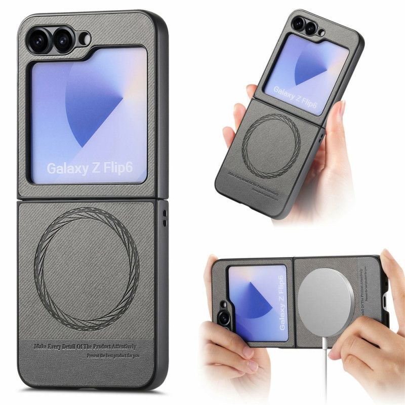 Coque Samsung Galaxy Z Flip 7 FE / Z Flip 6 Compatible MagSafe Texture Denim