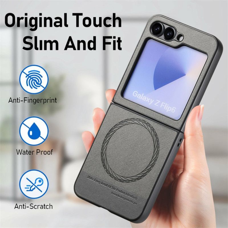 Coque Samsung Galaxy Z Flip 7 FE / Z Flip 6 Compatible MagSafe Texture Denim