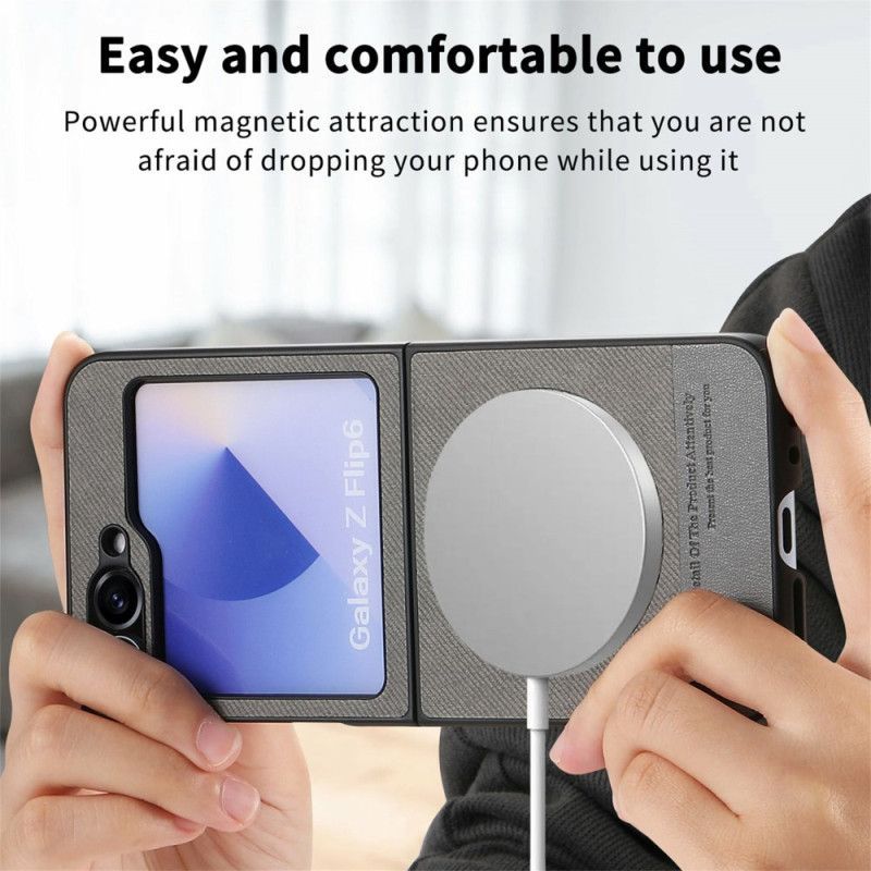 Coque Samsung Galaxy Z Flip 7 FE / Z Flip 6 Compatible MagSafe Texture Denim