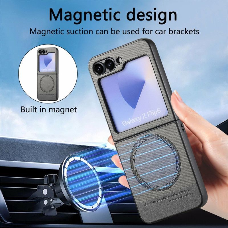 Coque Samsung Galaxy Z Flip 7 FE / Z Flip 6 Compatible MagSafe Texture Denim