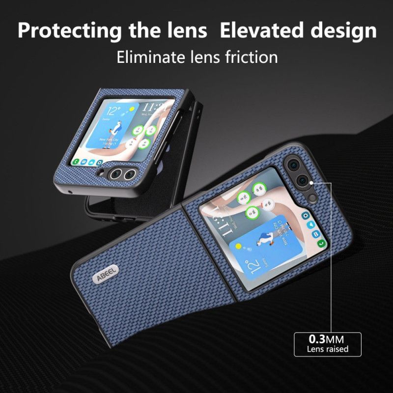 Coque Samsung Galaxy Z Flip 7 FE / Z Flip 6 Design Fibre Carbone ABEEL