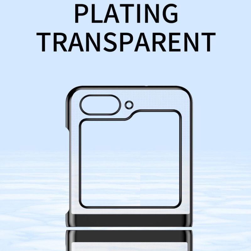 Coque Samsung Galaxy Z Flip 7 FE / Z Flip 6 Design Transparent et Effet Métal