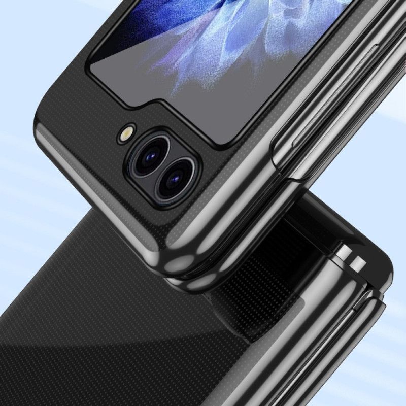 Coque Samsung Galaxy Z Flip 7 FE / Z Flip 6 Design Transparent et Effet Métal