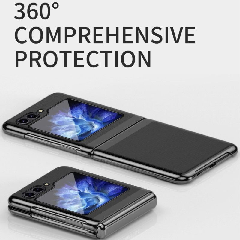 Coque Samsung Galaxy Z Flip 7 FE / Z Flip 6 Design Transparent et Effet Métal