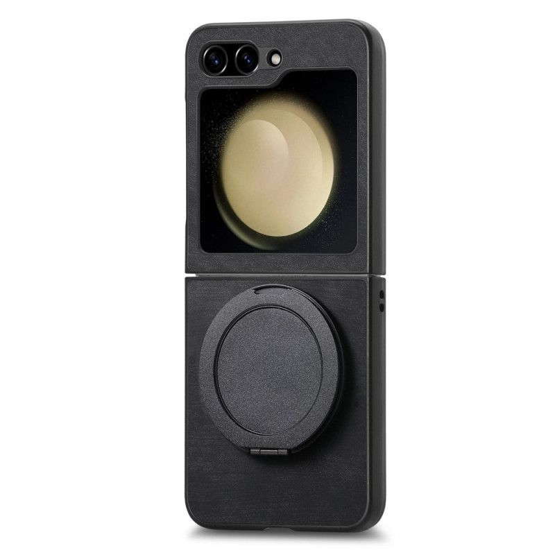 Coque Samsung Galaxy Z Flip 7 FE / Z Flip 6 Effet Daim avec Support Rotatif