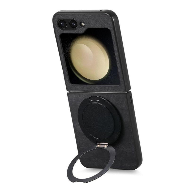 Coque Samsung Galaxy Z Flip 7 FE / Z Flip 6 Effet Daim avec Support Rotatif