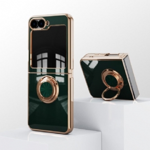 Coque Samsung Galaxy Z Flip 7 FE / Z Flip 6 Finition Brillante avec Anneau-Support