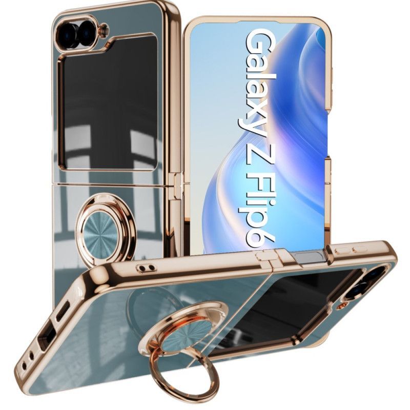 Coque Samsung Galaxy Z Flip 7 FE / Z Flip 6 Finition Brillante avec Anneau-Support