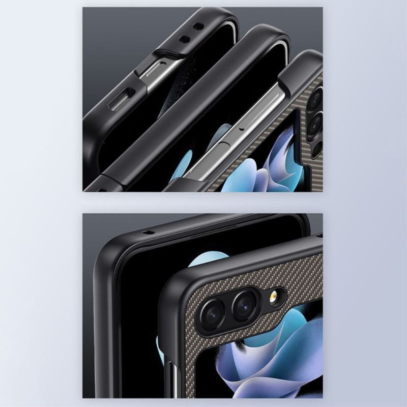 Coque pour Samsung Galaxy Z Flip 7 FE / Z Flip 6 Finition Fibre Carbone