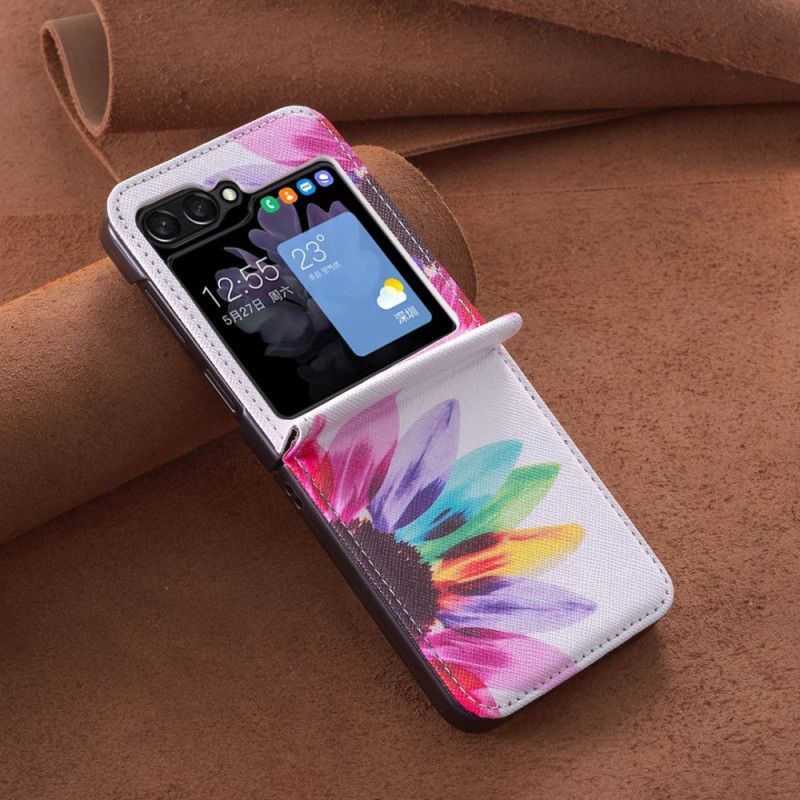 Coque Samsung Galaxy Z Flip 7 FE / Z Flip 6 Fleur Aquarelle