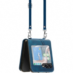 Coque Samsung Galaxy Z Flip 7 FE / Z Flip 6 Géométrie avec Bandoulière