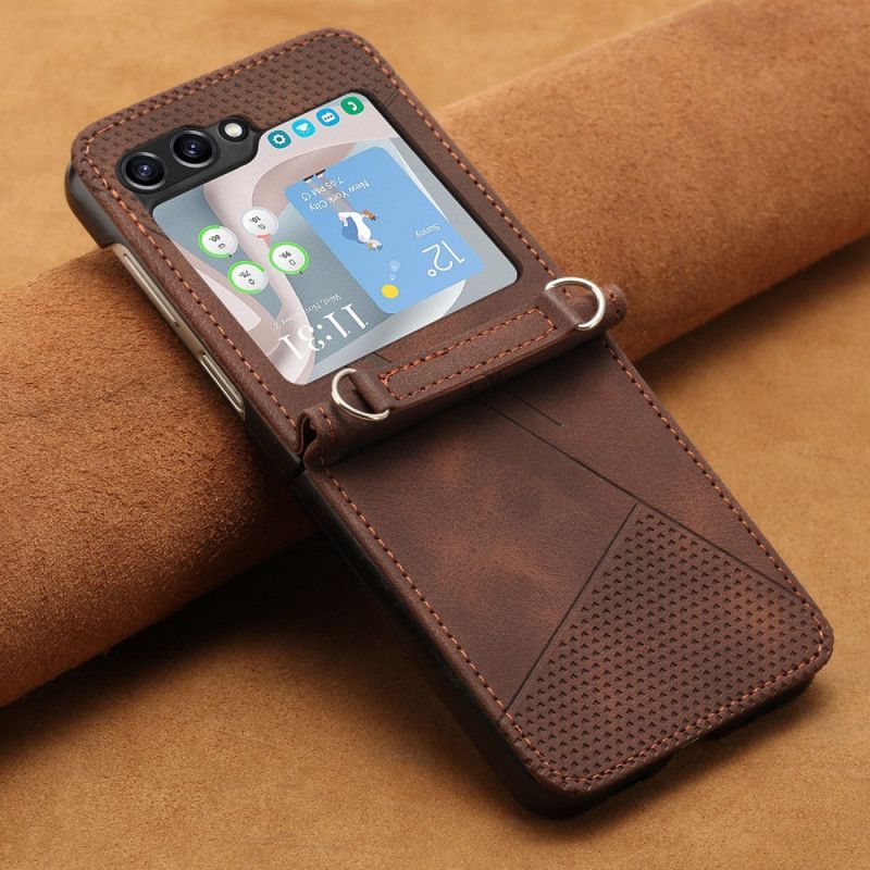 Coque Samsung Galaxy Z Flip 7 FE / Z Flip 6 Géométrie avec Bandoulière