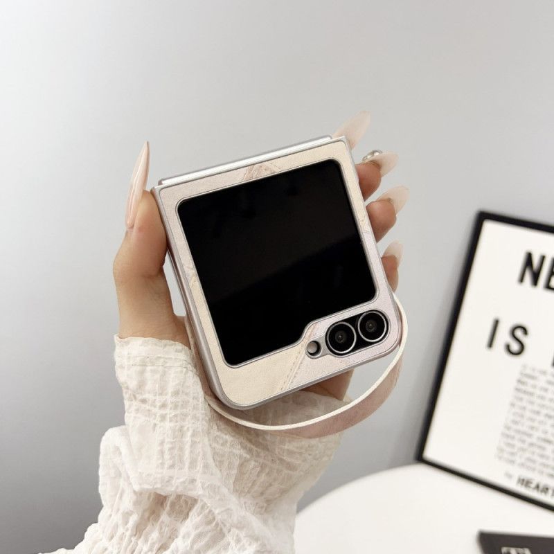 Coque Samsung Galaxy Z Flip 7 FE / Z Flip 6 Losanges avec Sangle