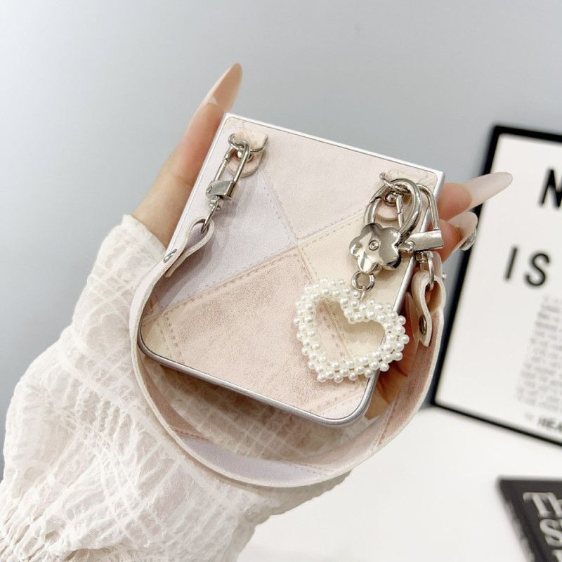 Coque Samsung Galaxy Z Flip 7 FE / Z Flip 6 Losanges avec Sangle