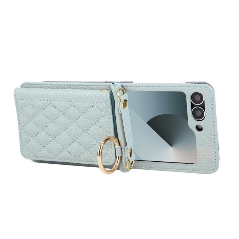 Coque Samsung Galaxy Z Flip 7 FE / Z Flip 6 Matelassée avec Bandoulière