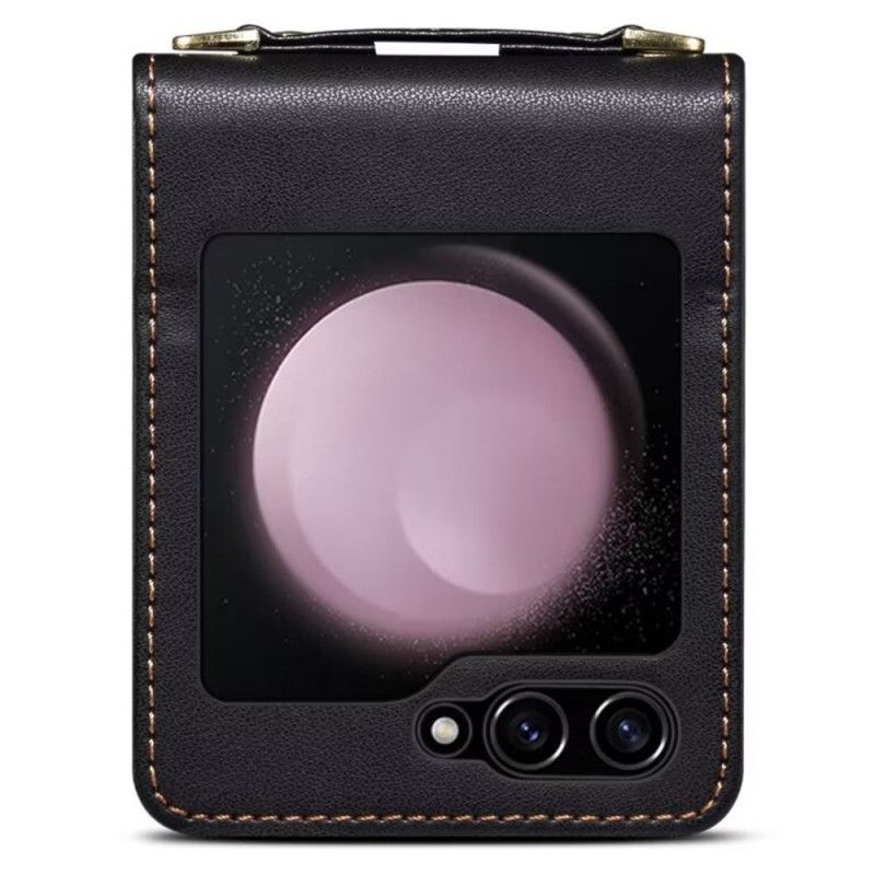 Coque Samsung Galaxy Z Flip 7 FE / Z Flip 6 Matelassée Porte-Cartes et Bandoulière