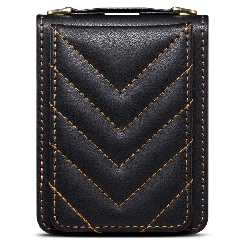 Coque Samsung Galaxy Z Flip 7 FE / Z Flip 6 Matelassée Porte-Cartes et Bandoulière