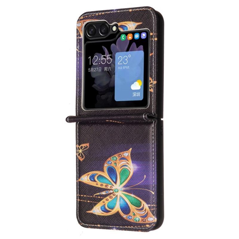 Coque Samsung Galaxy Z Flip 7 FE / Z Flip 6 Papillon Bijoux