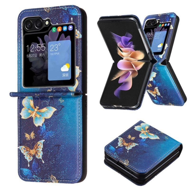 Coque Samsung Galaxy Z Flip 7 FE / Z Flip 6 Papillons dorés