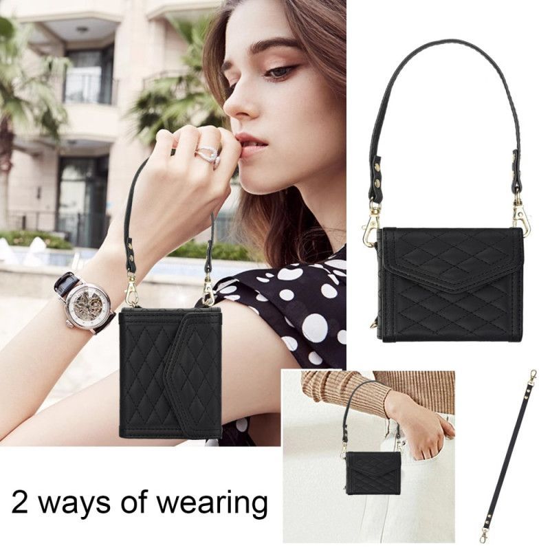 Coque Samsung Galaxy Z Flip 7 FE / Z Flip 6 Porte-Cartes Bandoulière et Lanière