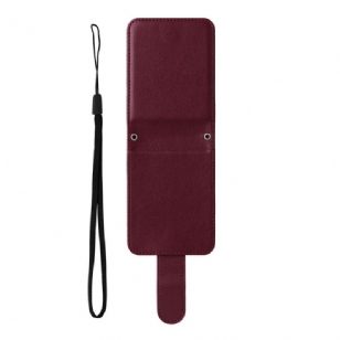 Coque Samsung Galaxy Z Flip 7 FE / Z Flip 6 Porte-Cartes Effet Cuir