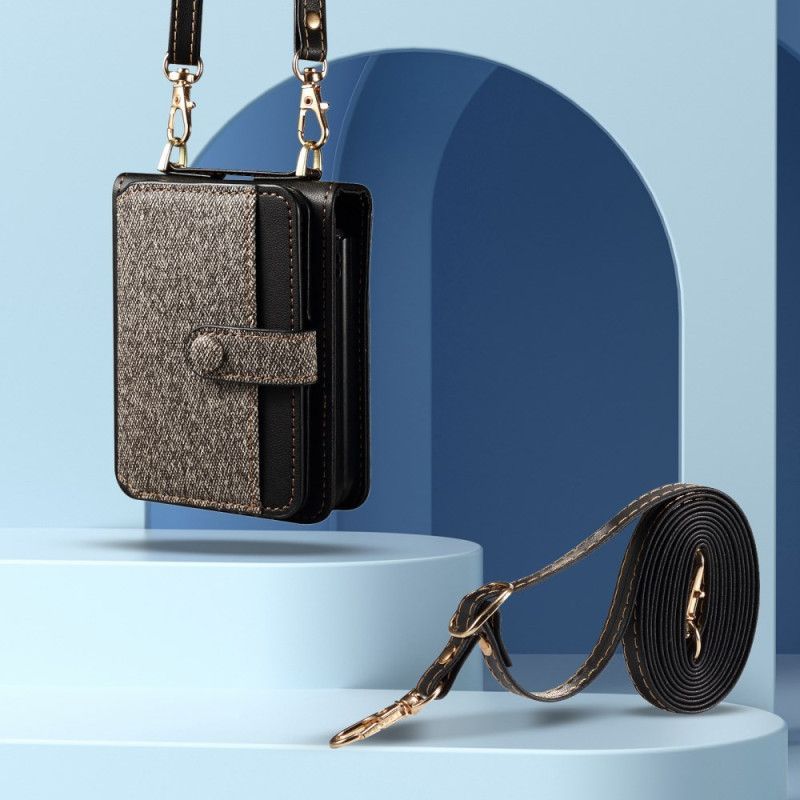 Coque Samsung Galaxy Z Flip 7 FE / Z Flip 6 Porte-Cartes et Lanière