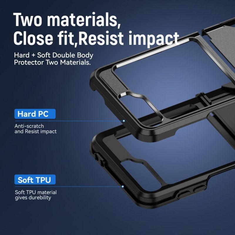 Coque Samsung Galaxy Z Flip 7 FE / Z Flip 6 Robuste Effet Métal