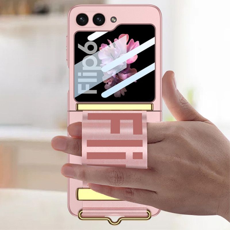 Coque Samsung Galaxy Z Flip 7 FE / Z Flip 6 Sangle et Film de Protection Écran Arrière GKK